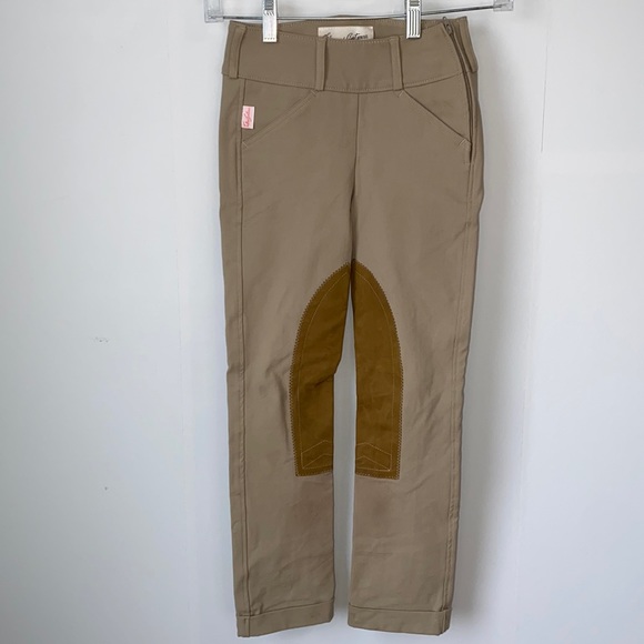 The Tailored Sportsman Other - The Tailored Sportsman girls tan trophy hunter side zip riding pant size 8